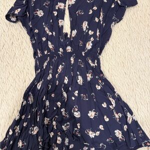 Floral Navy Romper